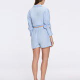 Hanson Shirt and Masha Shorts Baby Blue Set | Moeva | Set | Each week unveils new pieces—luxury swimwear, fluid resort silhouettes, and elevated summer-to-evening essentials designed to carry you from coastal escapes to city nights.