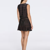 Menton Black Metallic Sheer Knit V neck Mini Dress | Moeva | Dress | Each week unveils new pieces—luxury swimwear, fluid resort silhouettes, and elevated summer-to-evening essentials designed to carry you from coastal escapes to city nights.