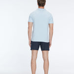 Atticus Baby Blue V-Neck Polo T-Shirt | Moeva | T-Shirt | Each week unveils new pieces—luxury swimwear, fluid resort silhouettes, and elevated summer-to-evening essentials designed to carry you from coastal escapes to city nights.