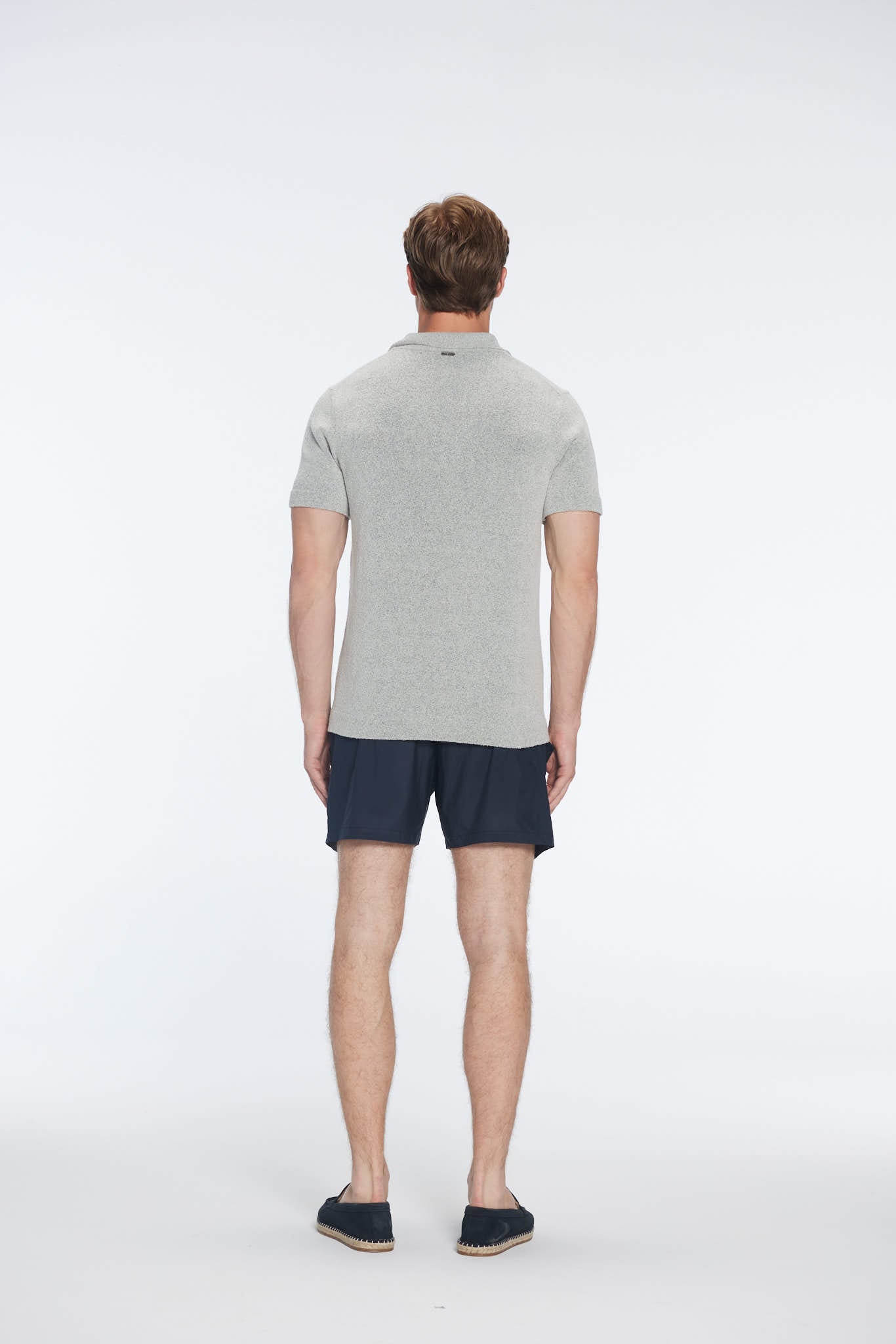 Atticus Grey V-Neck Polo T-Shirt | Moeva | T-shirt | Each week unveils new pieces—luxury swimwear, fluid resort silhouettes, and elevated summer-to-evening essentials designed to carry you from coastal escapes to city nights.