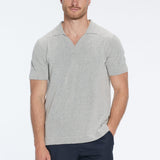 Atticus Grey V-Neck Polo T-Shirt | Moeva | T-shirt | Each week unveils new pieces—luxury swimwear, fluid resort silhouettes, and elevated summer-to-evening essentials designed to carry you from coastal escapes to city nights.