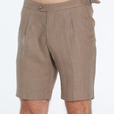 Marco Linen Taupe Shorts | Moeva | Men Shorts | Each week unveils new pieces—luxury swimwear, fluid resort silhouettes, and elevated summer-to-evening essentials designed to carry you from coastal escapes to city nights.
