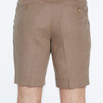 Marco Linen Taupe Shorts | Moeva | Shorts | Each week unveils new pieces—luxury swimwear, fluid resort silhouettes, and elevated summer-to-evening essentials designed to carry you from coastal escapes to city nights.