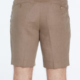 Marco Linen Taupe Shorts | Moeva | Men Shorts | Each week unveils new pieces—luxury swimwear, fluid resort silhouettes, and elevated summer-to-evening essentials designed to carry you from coastal escapes to city nights.