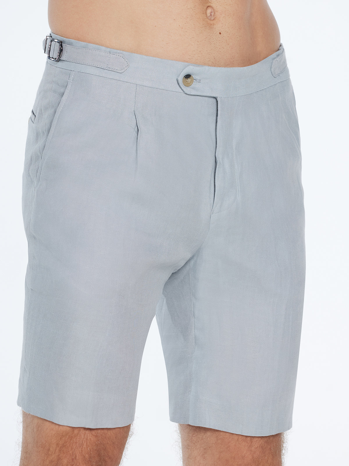 Marco Linen Grey Shorts | Moeva | Shirt | Each week unveils new pieces—luxury swimwear, fluid resort silhouettes, and elevated summer-to-evening essentials designed to carry you from coastal escapes to city nights.