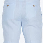 Marco Linen Light Blue Shorts | Moeva | Shorts | Each week unveils new pieces—luxury swimwear, fluid resort silhouettes, and elevated summer-to-evening essentials designed to carry you from coastal escapes to city nights.
