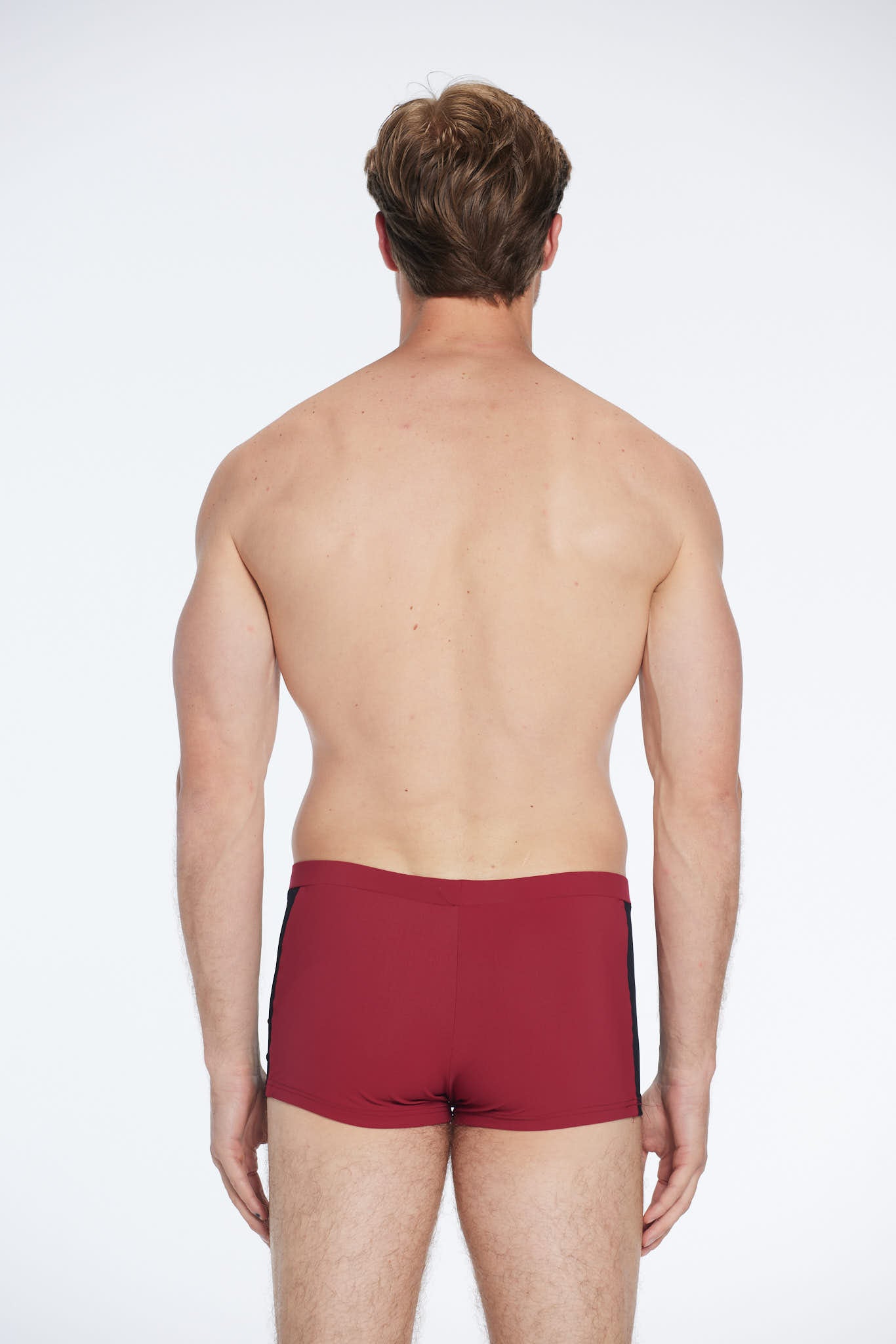 Antonio Bordeaux / Black Swim Trunks with Drawcord | Moeva | Trunks | Each week unveils new pieces—luxury swimwear, fluid resort silhouettes, and elevated summer-to-evening essentials designed to carry you from coastal escapes to city nights.