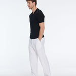 Mark Black Cotton V-Neck Polo T-Shirt | Moeva | T-Shirt | Each week unveils new pieces—luxury swimwear, fluid resort silhouettes, and elevated summer-to-evening essentials designed to carry you from coastal escapes to city nights.