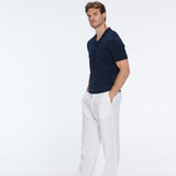Mark Dark Blue Cotton V-Neck Polo T-Shirt | Moeva | | Each week unveils new pieces—luxury swimwear, fluid resort silhouettes, and elevated summer-to-evening essentials designed to carry you from coastal escapes to city nights.