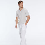Mark Grey Cotton V-Neck Polo T-Shirt | Moeva | | Each week unveils new pieces—luxury swimwear, fluid resort silhouettes, and elevated summer-to-evening essentials designed to carry you from coastal escapes to city nights.