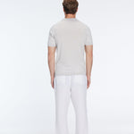 Mark Grey Cotton V-Neck Polo T-Shirt | Moeva | T-Shirt | Each week unveils new pieces—luxury swimwear, fluid resort silhouettes, and elevated summer-to-evening essentials designed to carry you from coastal escapes to city nights.
