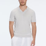 Mark Grey Cotton V-Neck Polo T-Shirt | Moeva | T-Shirt | Each week unveils new pieces—luxury swimwear, fluid resort silhouettes, and elevated summer-to-evening essentials designed to carry you from coastal escapes to city nights.