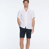 Romeo White Linen Shirt with Camp Collar | Moeva | Men Classic Collar Shirts | Each week unveils new pieces—luxury swimwear, fluid resort silhouettes, and elevated summer-to-evening essentials designed to carry you from coastal escapes to city nights.