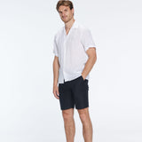 Romeo White Linen Shirt with Camp Collar | Moeva | Men Classic Collar Shirts | Each week unveils new pieces—luxury swimwear, fluid resort silhouettes, and elevated summer-to-evening essentials designed to carry you from coastal escapes to city nights.