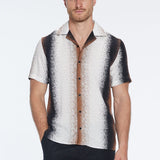 Caspian Black Degraded Tencel Camp-Collar Shirt | Moeva | Shirt | Each week unveils new pieces—luxury swimwear, fluid resort silhouettes, and elevated summer-to-evening essentials designed to carry you from coastal escapes to city nights.