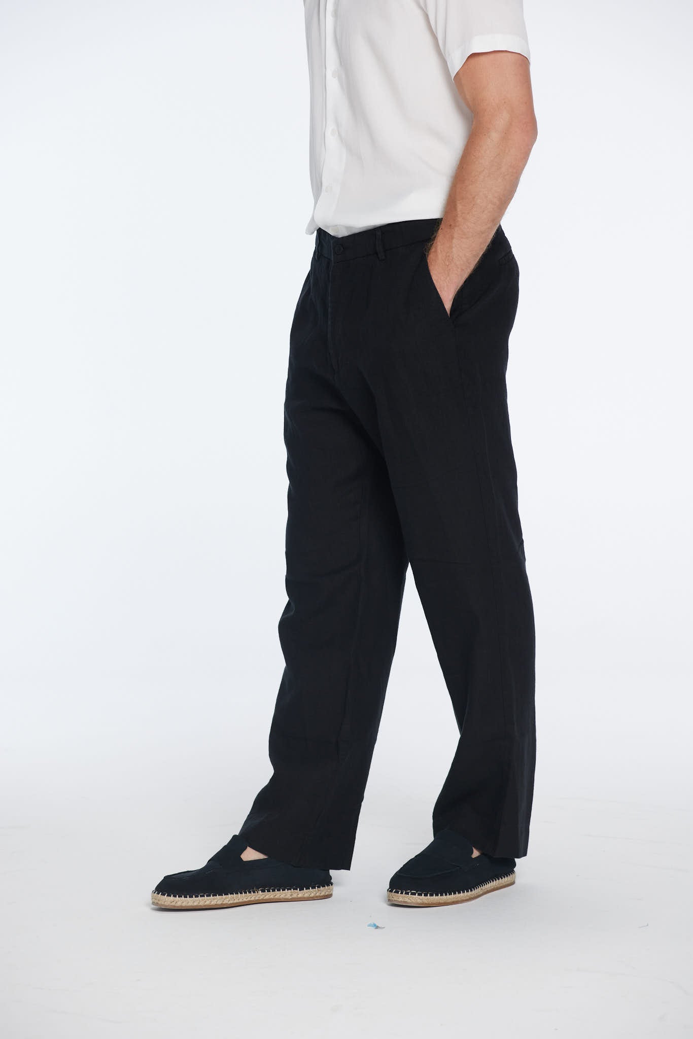 Adrian Black Linen Straight-Leg Pants | Moeva | | Each week unveils new pieces—luxury swimwear, fluid resort silhouettes, and elevated summer-to-evening essentials designed to carry you from coastal escapes to city nights.