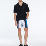 Dominic Blue Degraded Cotton Shorts | Moeva | Shorts | Each week unveils new pieces—luxury swimwear, fluid resort silhouettes, and elevated summer-to-evening essentials designed to carry you from coastal escapes to city nights.