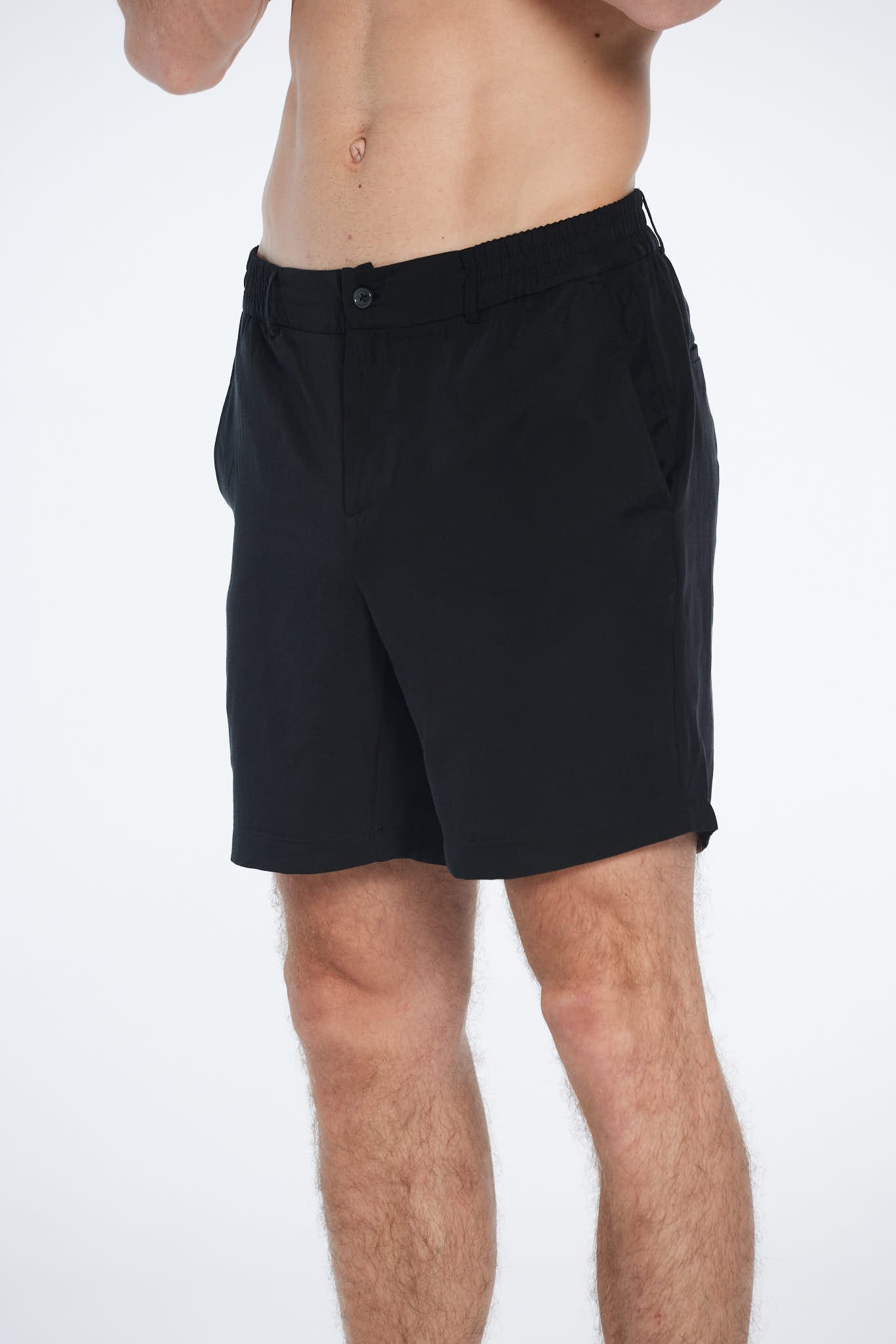 Dominic Black Cotton Shorts | Moeva | Shorts | Each week unveils new pieces—luxury swimwear, fluid resort silhouettes, and elevated summer-to-evening essentials designed to carry you from coastal escapes to city nights.