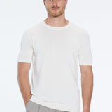 Oscar White Round Neck T-Shirt | Moeva | Men Round Neck Shirts | Each week unveils new pieces—luxury swimwear, fluid resort silhouettes, and elevated summer-to-evening essentials designed to carry you from coastal escapes to city nights.