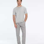 Oscar Grey Round Neck T-Shirt | Moeva | T-Shirt | Each week unveils new pieces—luxury swimwear, fluid resort silhouettes, and elevated summer-to-evening essentials designed to carry you from coastal escapes to city nights.