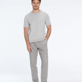 Oscar Grey Round Neck T-Shirt | Moeva | Men Round Neck Shirts | Each week unveils new pieces—luxury swimwear, fluid resort silhouettes, and elevated summer-to-evening essentials designed to carry you from coastal escapes to city nights.