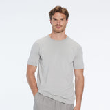 Oscar Grey Round Neck T-Shirt | Moeva | Men Round Neck Shirts | Each week unveils new pieces—luxury swimwear, fluid resort silhouettes, and elevated summer-to-evening essentials designed to carry you from coastal escapes to city nights.
