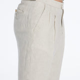 Enzo Beige Linen Straight-Leg Pants | Moeva | Men Pants | Each week unveils new pieces—luxury swimwear, fluid resort silhouettes, and elevated summer-to-evening essentials designed to carry you from coastal escapes to city nights.