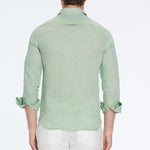 Harry Green Linen Shirt with Spread Collar | Moeva | Shirt | Each week unveils new pieces—luxury swimwear, fluid resort silhouettes, and elevated summer-to-evening essentials designed to carry you from coastal escapes to city nights.