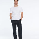 Joseph Black Linen Straight-Leg Pants | Moeva | Pants | Each week unveils new pieces—luxury swimwear, fluid resort silhouettes, and elevated summer-to-evening essentials designed to carry you from coastal escapes to city nights.