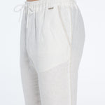 Joseph White Linen Straight-Leg Pants | Moeva | Pants | Each week unveils new pieces—luxury swimwear, fluid resort silhouettes, and elevated summer-to-evening essentials designed to carry you from coastal escapes to city nights.