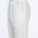 Joseph White Linen Straight-Leg Pants | Moeva | Men Pants | Each week unveils new pieces—luxury swimwear, fluid resort silhouettes, and elevated summer-to-evening essentials designed to carry you from coastal escapes to city nights.