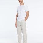 Joseph Nude Linen Straight-Leg Pants | Moeva | Pants | Each week unveils new pieces—luxury swimwear, fluid resort silhouettes, and elevated summer-to-evening essentials designed to carry you from coastal escapes to city nights.