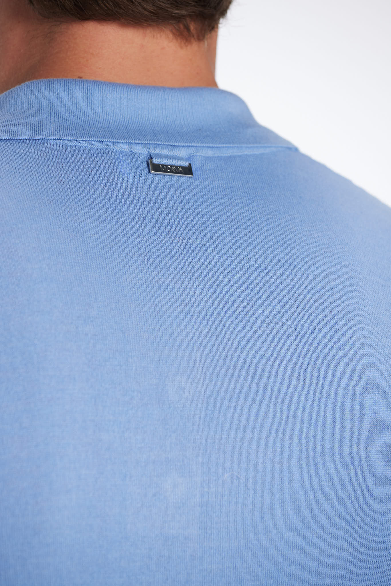 Johan Baby Blue Cotton Polo Shirt | Moeva | Men Polo Shirts | Each week unveils new pieces—luxury swimwear, fluid resort silhouettes, and elevated summer-to-evening essentials designed to carry you from coastal escapes to city nights.