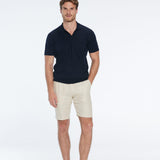Johan Dark Blue Cotton Polo Shirt | Moeva | Men Polo Shirts | Each week unveils new pieces—luxury swimwear, fluid resort silhouettes, and elevated summer-to-evening essentials designed to carry you from coastal escapes to city nights.