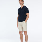 Johan Dark Blue Cotton Polo Shirt | Moeva | Men Polo Shirts | Each week unveils new pieces—luxury swimwear, fluid resort silhouettes, and elevated summer-to-evening essentials designed to carry you from coastal escapes to city nights.
