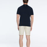 Johan Dark Blue Cotton Polo Shirt | Moeva | Men Polo Shirts | Each week unveils new pieces—luxury swimwear, fluid resort silhouettes, and elevated summer-to-evening essentials designed to carry you from coastal escapes to city nights.