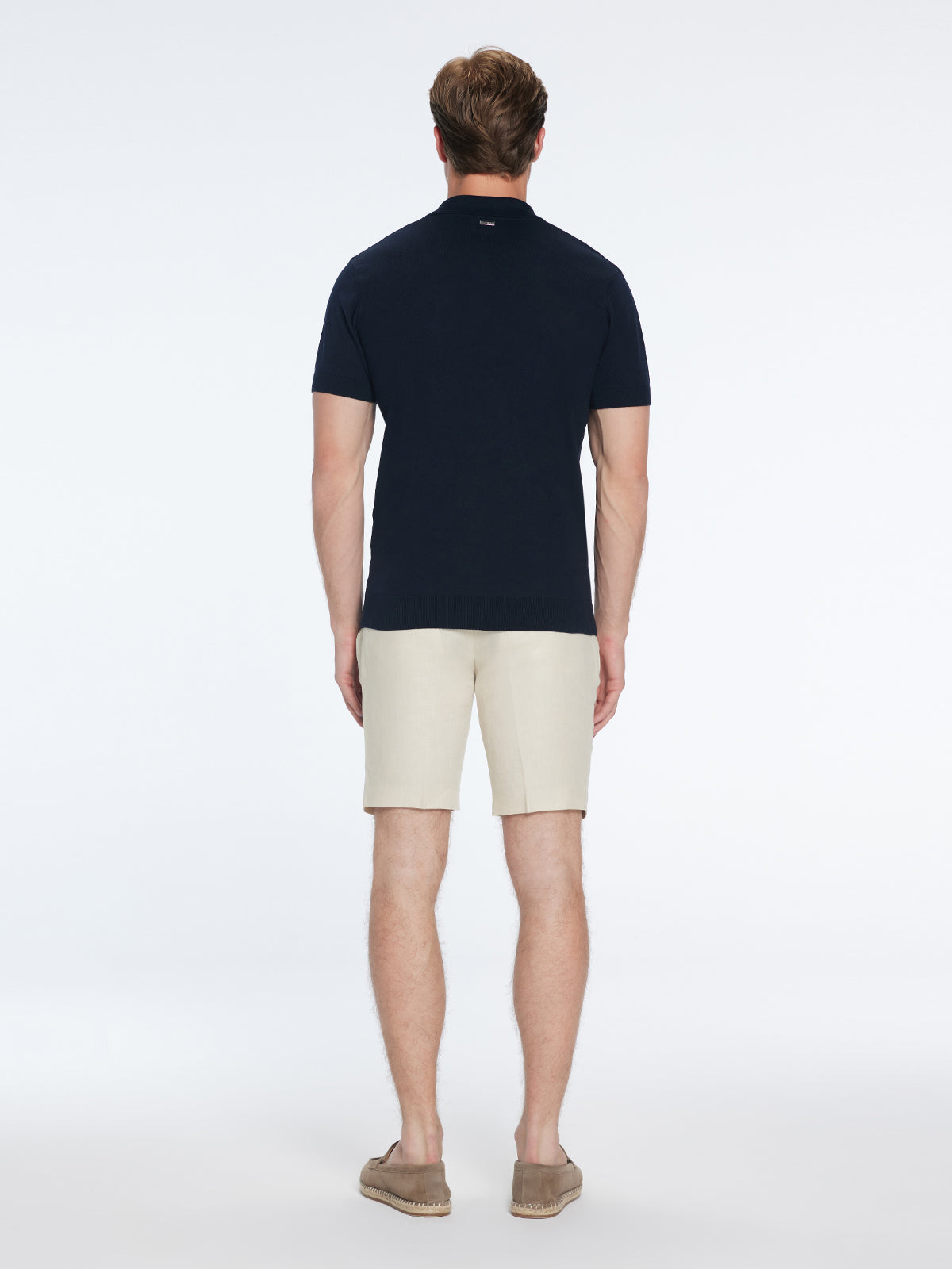 Johan Dark Blue Cotton Polo Shirt | Moeva | T-Shirt | Each week unveils new pieces—luxury swimwear, fluid resort silhouettes, and elevated summer-to-evening essentials designed to carry you from coastal escapes to city nights.