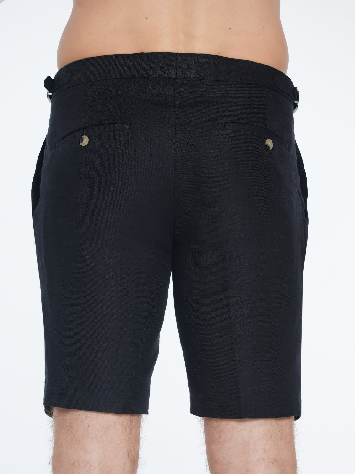 Marco Linen Black Shorts | Moeva | Shorts | Each week unveils new pieces—luxury swimwear, fluid resort silhouettes, and elevated summer-to-evening essentials designed to carry you from coastal escapes to city nights.