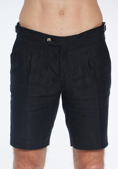 Marco Linen Black Shorts | Moeva | Shorts | Each week unveils new pieces—luxury swimwear, fluid resort silhouettes, and elevated summer-to-evening essentials designed to carry you from coastal escapes to city nights.