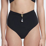 Meredith Black High Waist Satin Bikini Bottom | Moeva | Bikini Bottom | Each week unveils new pieces—luxury swimwear, fluid resort silhouettes, and elevated summer-to-evening essentials designed to carry you from coastal escapes to city nights.