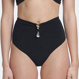 Meredith Black High Waist Satin Bikini Bottom | Moeva | Bikini Bottom | Each week unveils new pieces—luxury swimwear, fluid resort silhouettes, and elevated summer-to-evening essentials designed to carry you from coastal escapes to city nights.