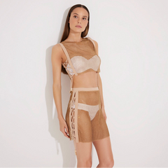 Alejandra Nude Rhinestone Details Mesh Skirt | Moeva | Skirt | Each week unveils new pieces—luxury swimwear, fluid resort silhouettes, and elevated summer-to-evening essentials designed to carry you from coastal escapes to city nights.