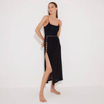 Maritza Black Sheer High-Rise Skirt with Gold Chain Belt | Moeva | Skirt | Each week unveils new pieces—luxury swimwear, fluid resort silhouettes, and elevated summer-to-evening essentials designed to carry you from coastal escapes to city nights.