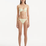 Salila Yellow Underwired Wave Textured Bikini Top | Moeva | Bikini Top | Each week unveils new pieces—luxury swimwear, fluid resort silhouettes, and elevated summer-to-evening essentials designed to carry you from coastal escapes to city nights.