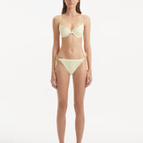 Salila Yellow Underwired Wave Textured Bikini Top | Moeva | Bikini Top | Each week unveils new pieces—luxury swimwear, fluid resort silhouettes, and elevated summer-to-evening essentials designed to carry you from coastal escapes to city nights.