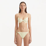 Salila Yellow Underwired Side Tie Wave Textured Bikini Set | Moeva | Bikini Set | Each week unveils new pieces—luxury swimwear, fluid resort silhouettes, and elevated summer-to-evening essentials designed to carry you from coastal escapes to city nights.