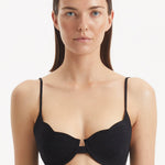 Salila Black Underwired Wave Textured Bikini Top | Moeva | Bikini Top | Each week unveils new pieces—luxury swimwear, fluid resort silhouettes, and elevated summer-to-evening essentials designed to carry you from coastal escapes to city nights.