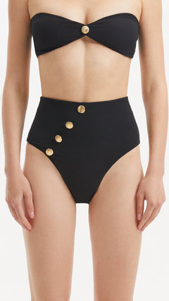 Baia Black High Waist Bikini Bottom | Moeva | Bikini Bottom | Each week unveils new pieces—luxury swimwear, fluid resort silhouettes, and elevated summer-to-evening essentials designed to carry you from coastal escapes to city nights.