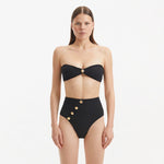 Baia Black Bandeau High Waist Bikini Set | Moeva | Bikini Set | Each week unveils new pieces—luxury swimwear, fluid resort silhouettes, and elevated summer-to-evening essentials designed to carry you from coastal escapes to city nights.