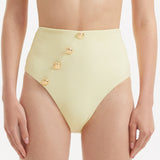 Baia Yellow High Waist Bikini Bottom | Moeva | Bikini Bottom | Each week unveils new pieces—luxury swimwear, fluid resort silhouettes, and elevated summer-to-evening essentials designed to carry you from coastal escapes to city nights.